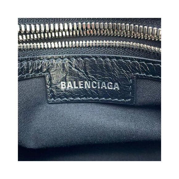 Pre Loved Balenciaga Nano Graffiti City Bag Leather Handbag Women Black - Picture 5 of 8